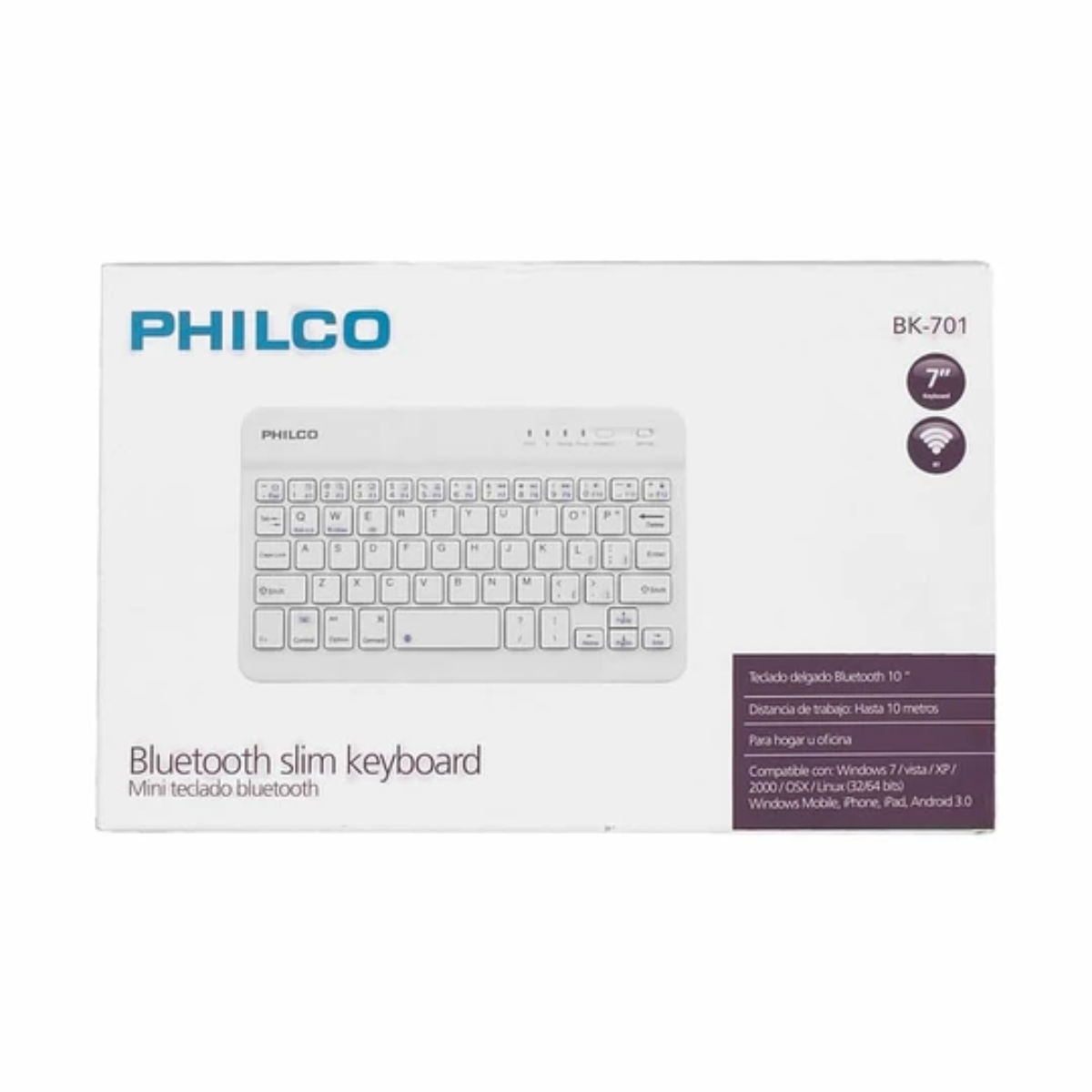 MINI TECLADO PHILCO BLUETOOTH 7 PULGADAS - 2