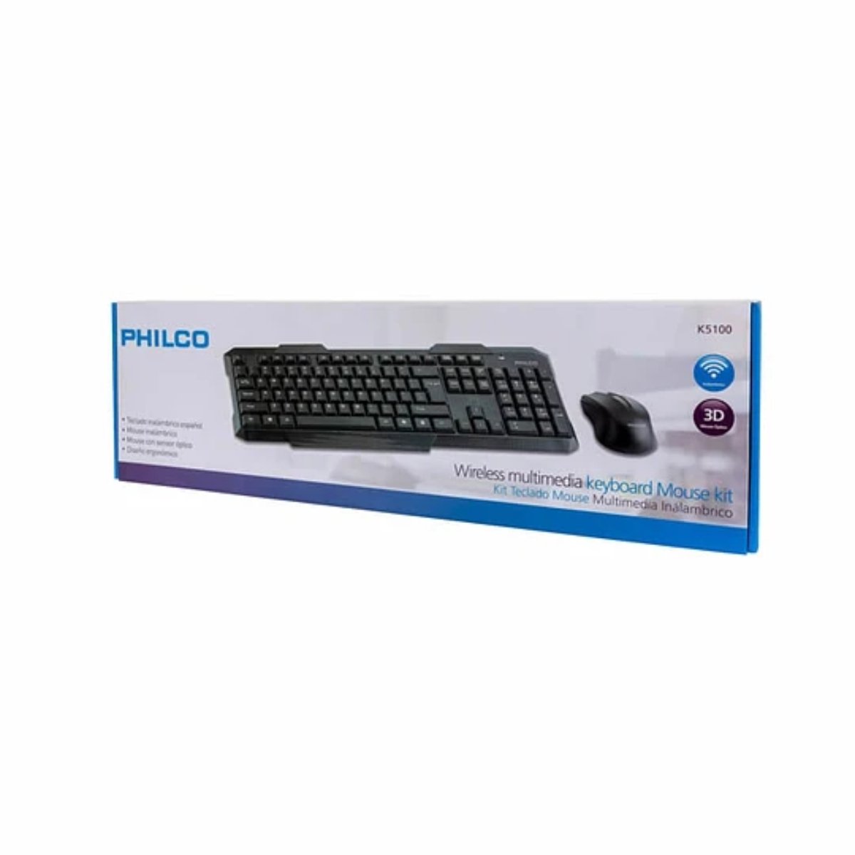 KIT TECLADO Y MOUSE INALAMBRICO PHILCO K5100 - 2
