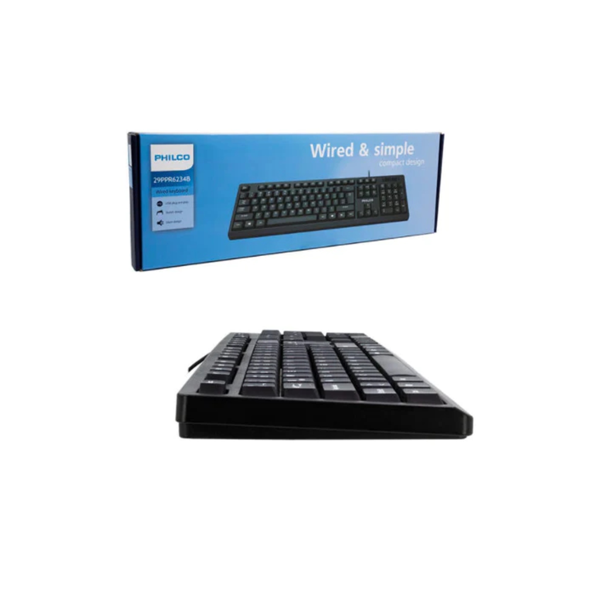 TECLADO PHILCO ALÁMBRICO SPK6234 NEGRO PRO - 3