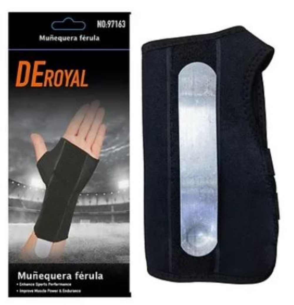 VENDA GASA OEM MUÑEQUERA ELASTICA FERULA MANO IZQUIERDA NEGRO - 1