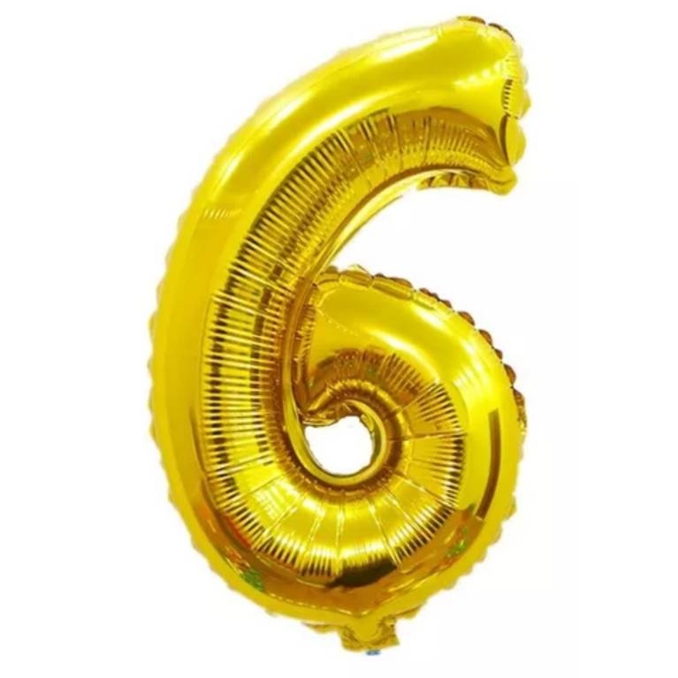 GLOBO OEM NÚMERO METALIZADO 40 PULGADAS # 6 DORADO - 1