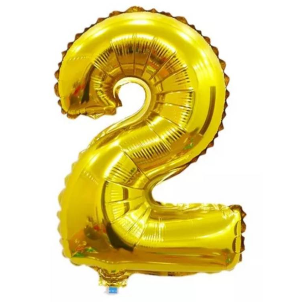 GLOBO OEM NÚMERO METALIZADO 40 PULGADAS # 2 DORADO - 1