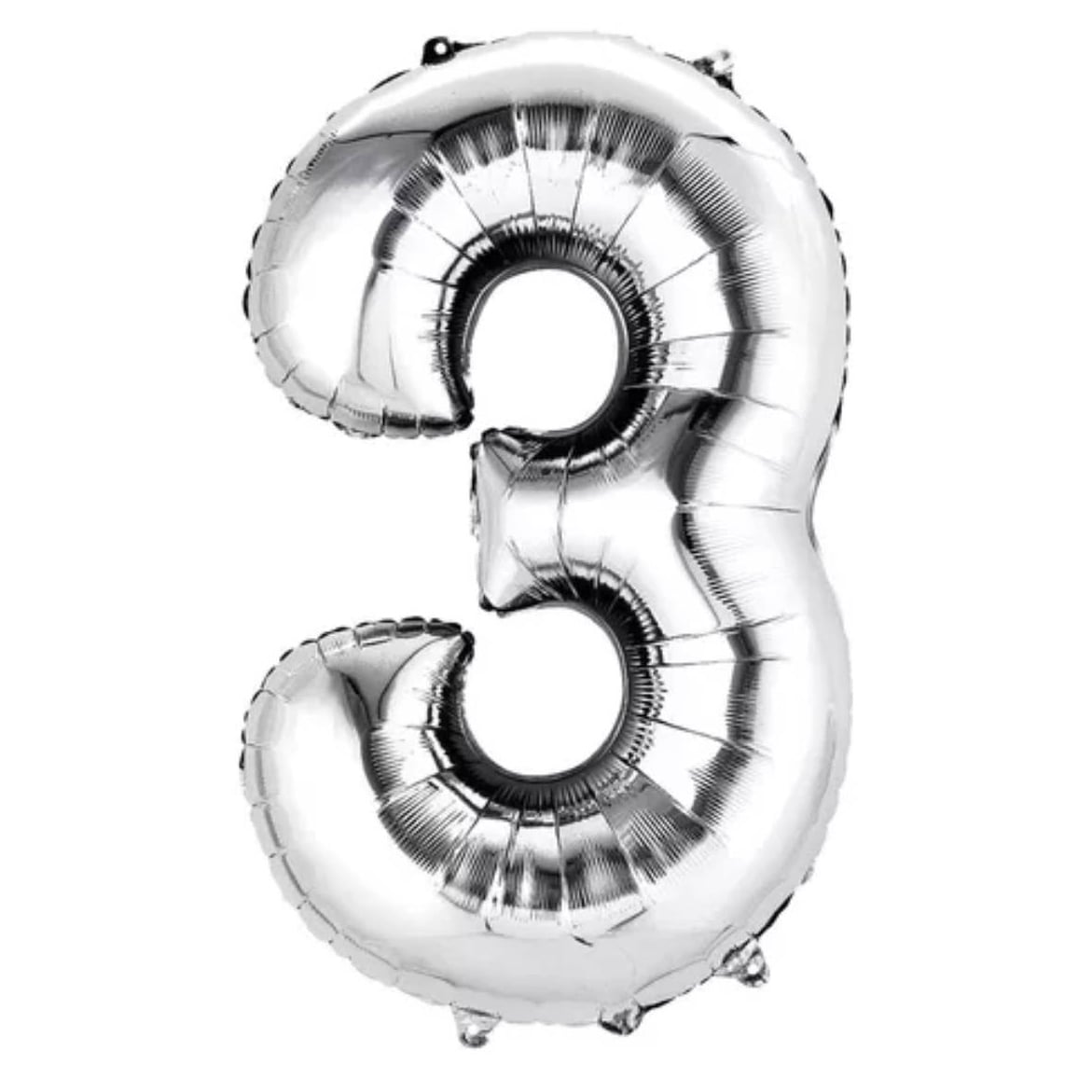 GLOBO OEM NÚMERO METALIZADO 40 PULGADAS # 3 PLATEADO - 1