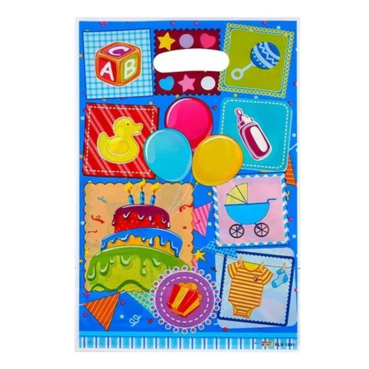 PACK X10 BOLSA DULCES COTILLÓN DISEÑO BEBÉ CUMPLEAÑOS - 1