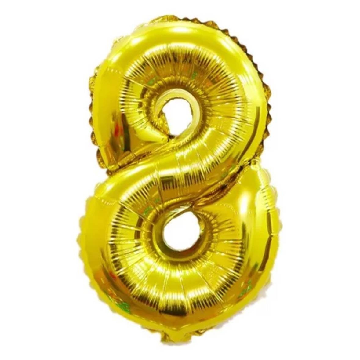 GLOBO OEM NÚMERO METALIZADO 36 PULGADAS # 8 DORADO - 1