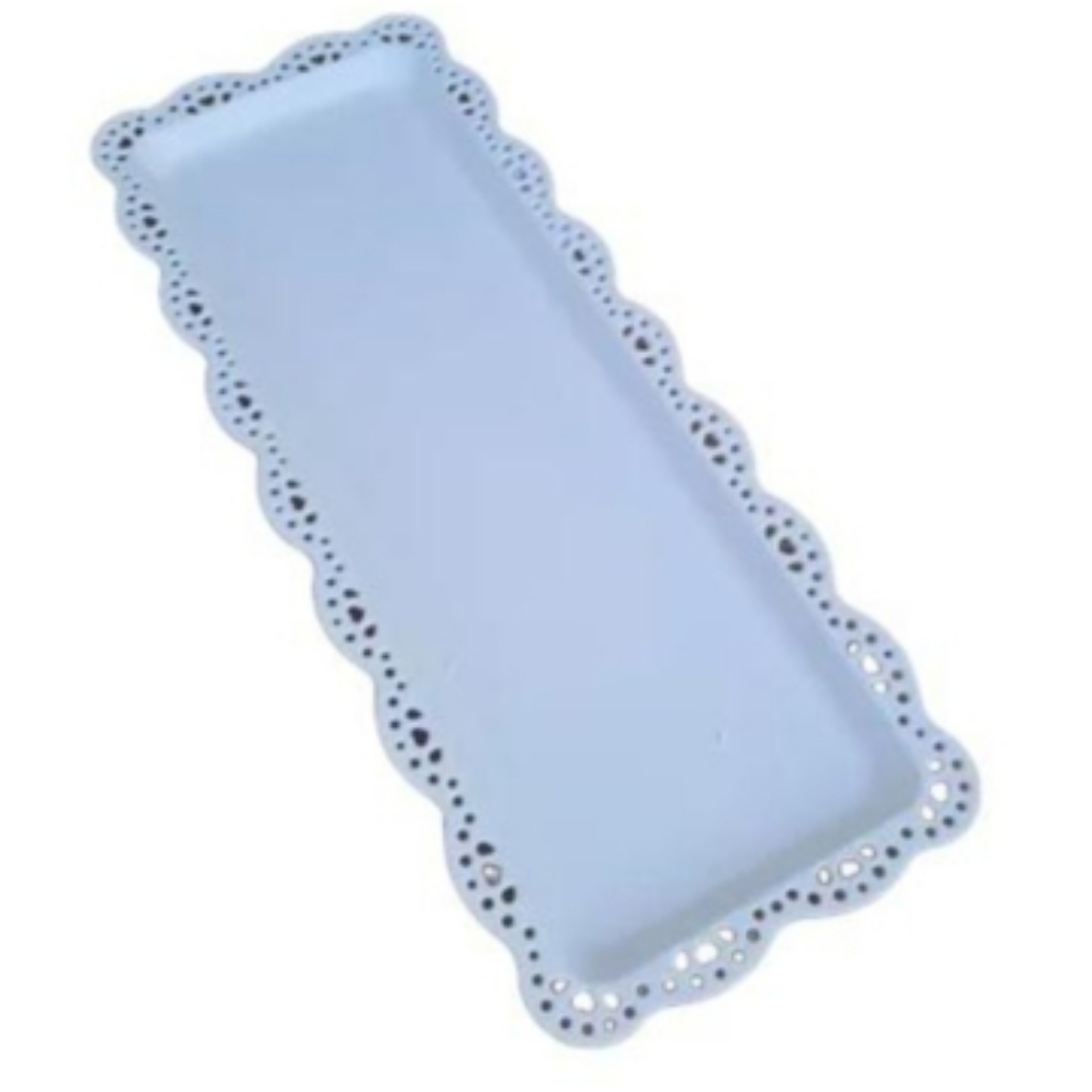 BANDEJA OEM RECTANGULAR PLÁSTICO 38 X 15 CM BLANCO - 1