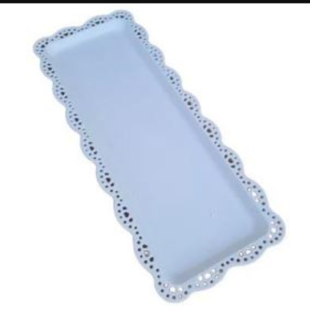 BANDEJA OEM RECTANGULAR PLÁSTICO 30 X 15 CM BLANCO - 2