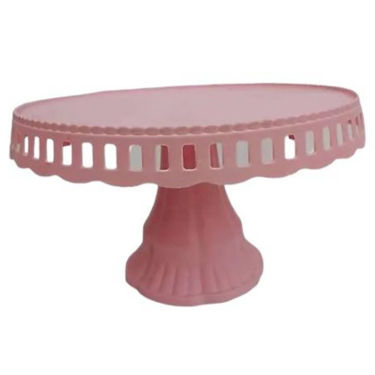 SOPORTE OEM CON BASE TORTA PLÁSTICO 32 CM ROSADO - 1