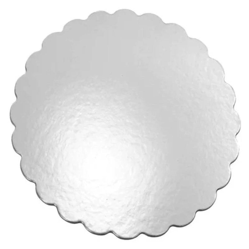 BASE OEM CARTÓN 40CM X6 UNIDADES PLATEADO TORTA - 1