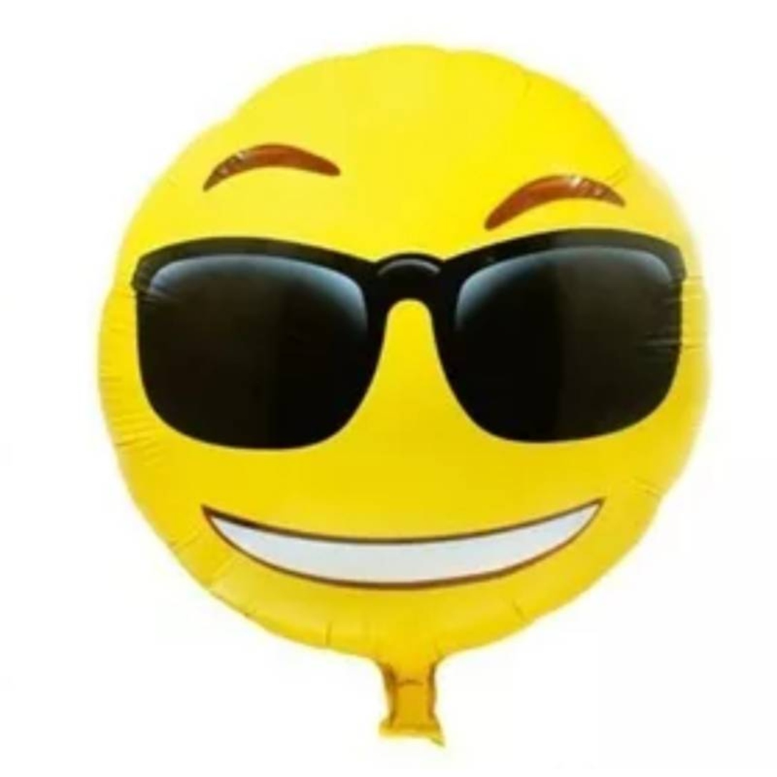 GLOBO OEM METALIZADO 16 PULGADAS EMOJI GAFAS DORADO - 1