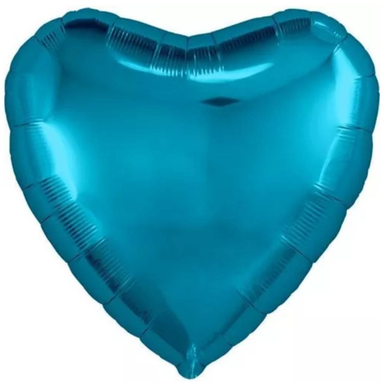 GLOBO OEM METALIZADO FORMA CORAZÓN 18 PULGADAS TURQUESA - 1