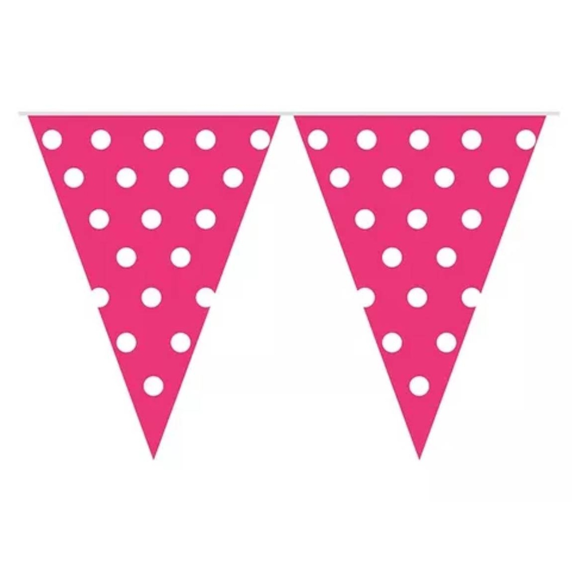 BANDERÍN OEM DECORATIVO CON PUNTOS FUCSIA - 1