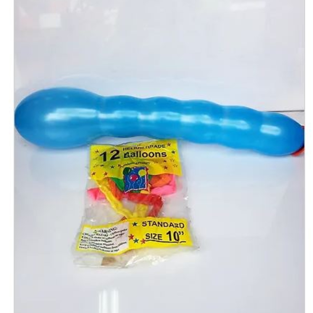 GLOBO OEM X 12 UNIDADES FORMA GUSANO SURTIDO - 2