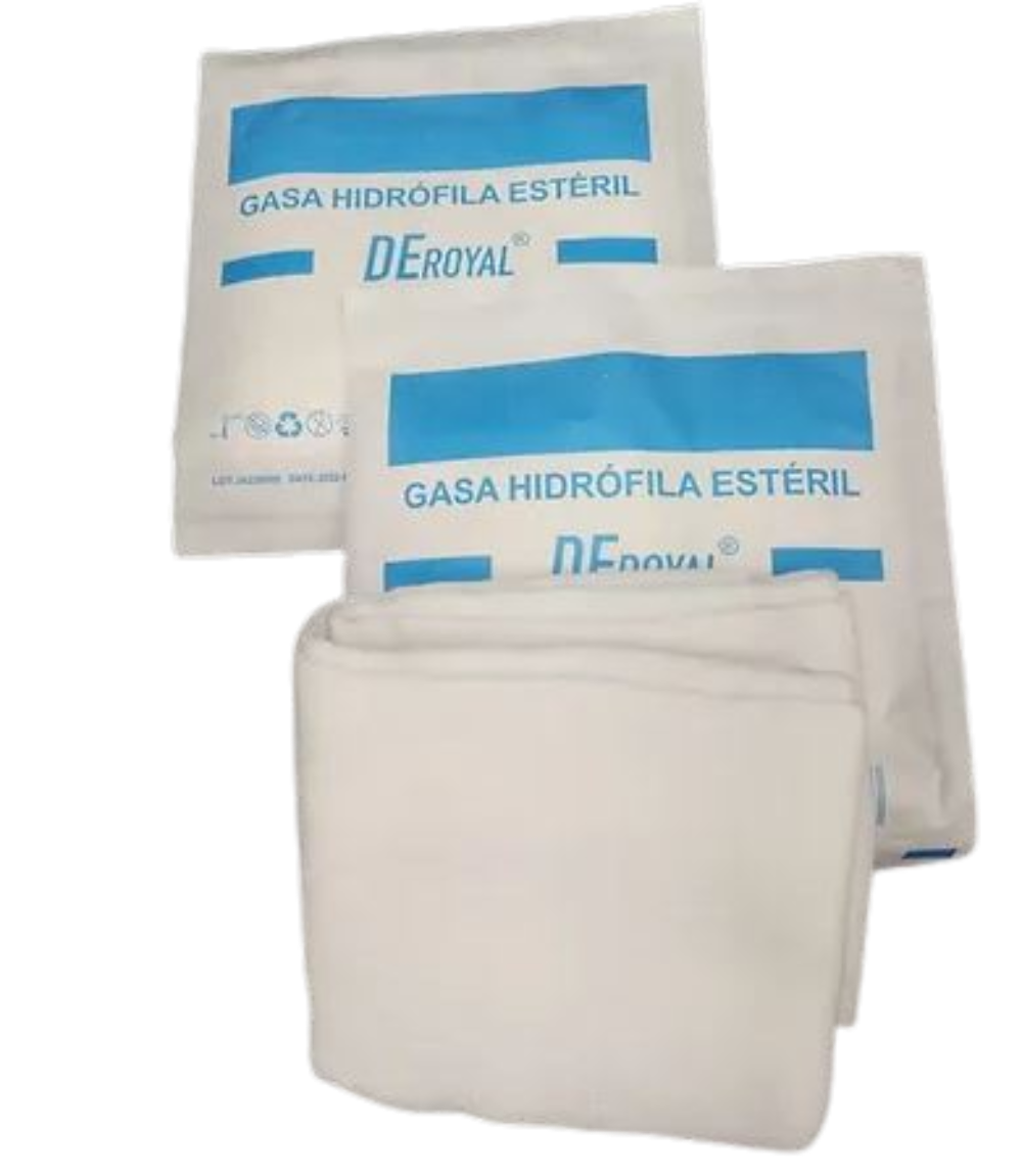 GASA OEM HIDRÓFILA ESTÉRIL 90 X 90 CM - 1