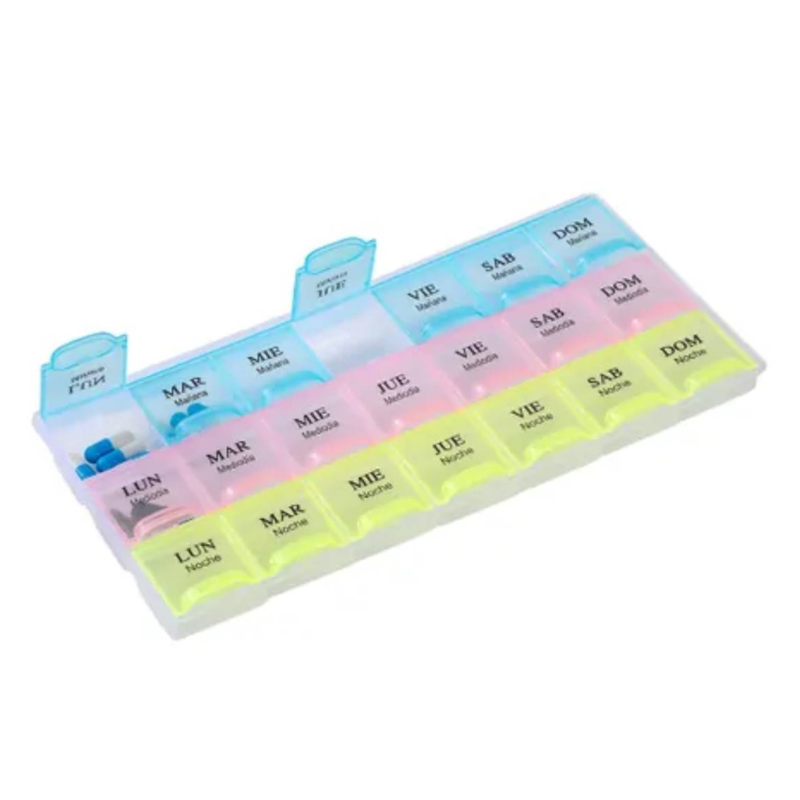 PASTILLERO OEM DISPENSADOR MEDICANTOS 21 COMPARTIMIENTOS - 1