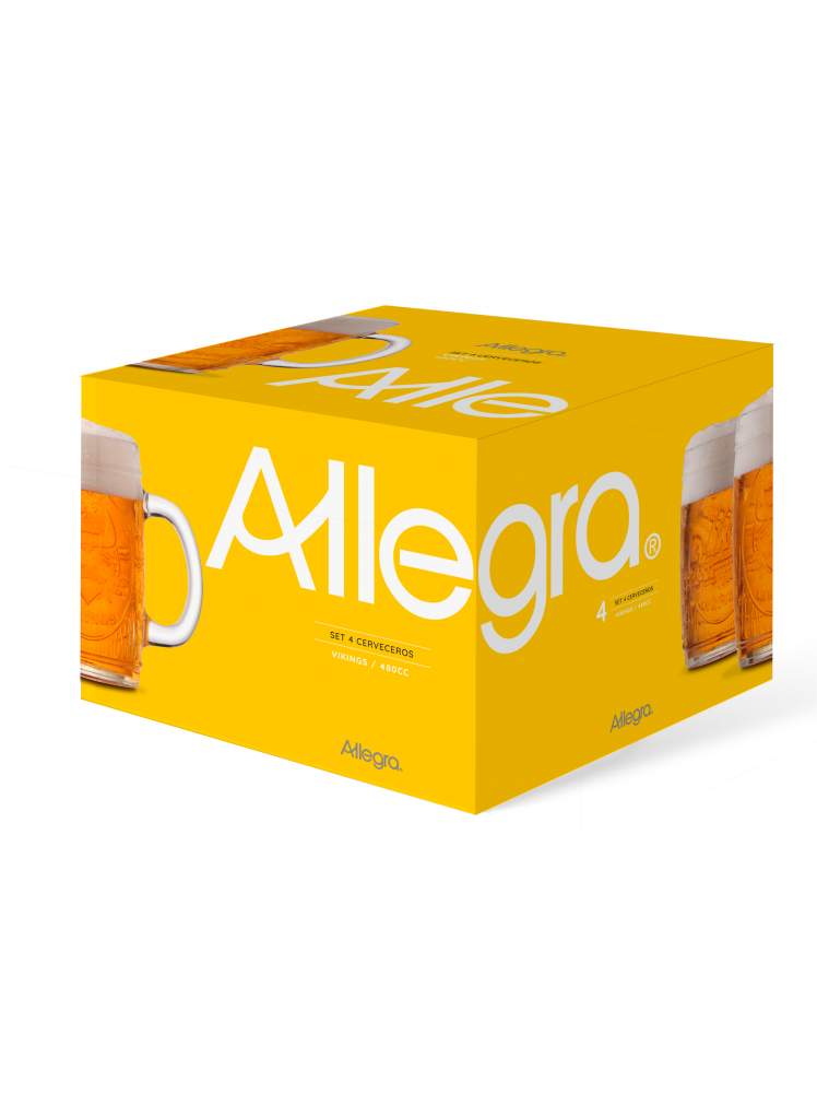 SET DE 4 JARRAS CERVECERAS 480CC VIKINGS - 3