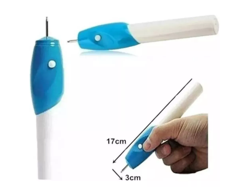 LÁPIZ PARA GRABAR DE ESPEJOS PLUMA GRABADO PATENTE A PILAS - 4