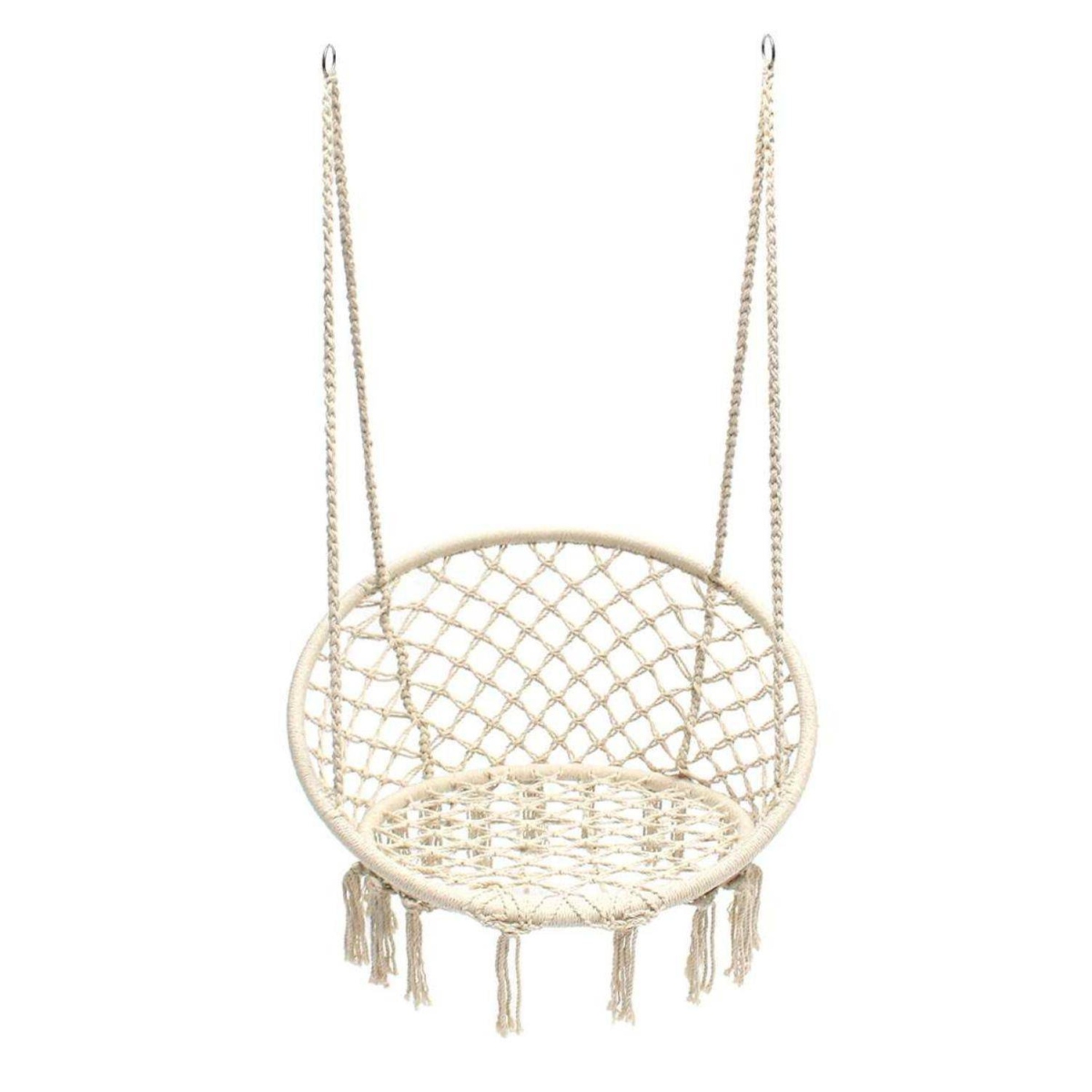 SILLA HAMACA OEM COLUMPIO COLGANTE TERRAZA JARDIN COLOR BLANCO - 1