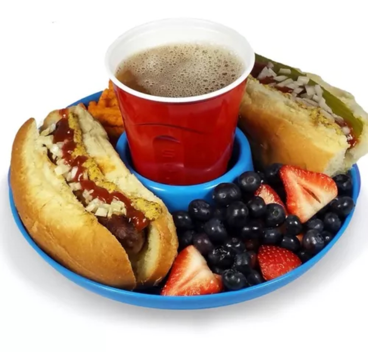 PLATO REDONDO COMIDA BEBIDA SNACK BOTANAS PLASTICO - 2