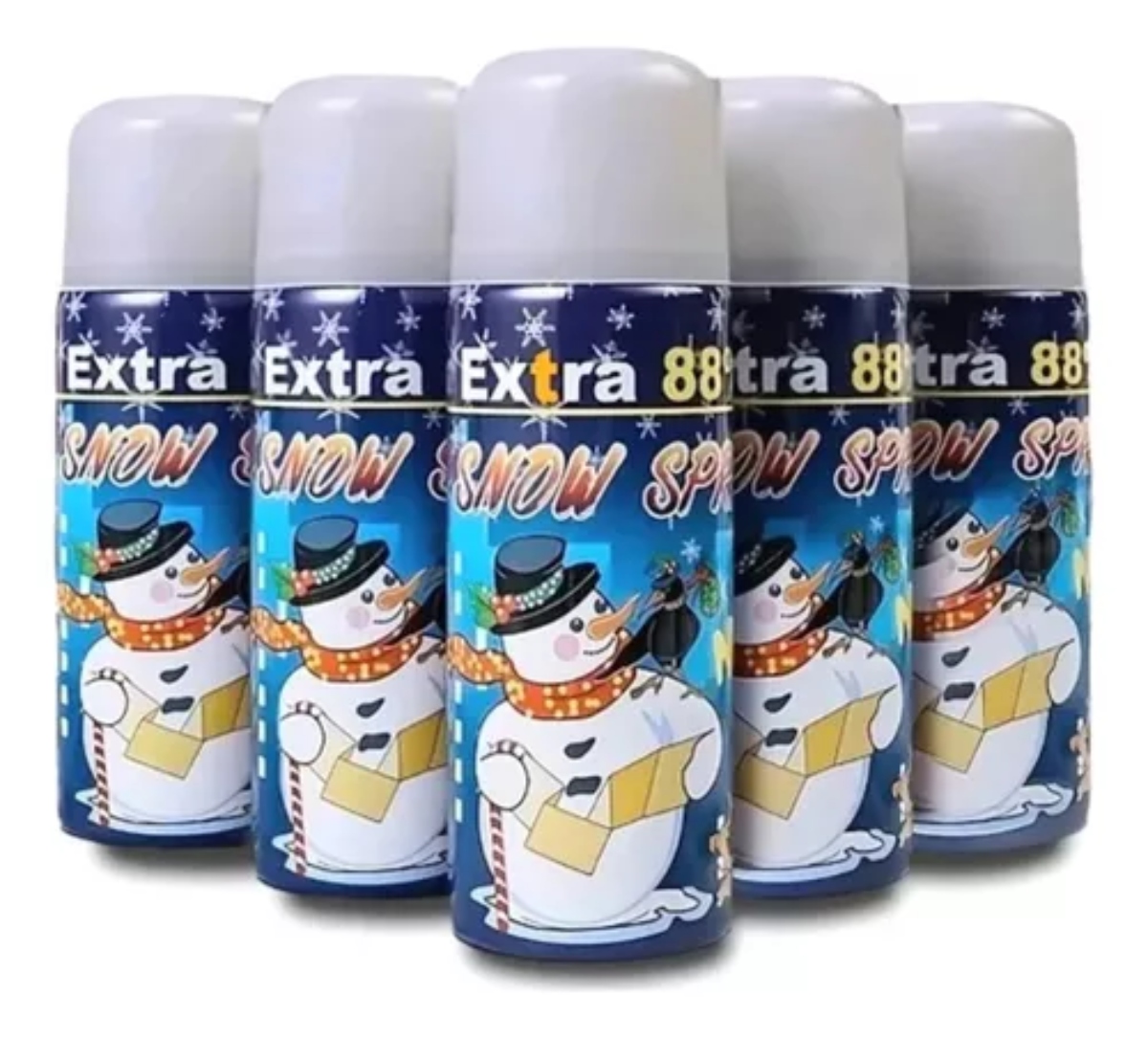 SET OEM 6 NIEVE ARTIFICIAL LANZA ESPUMA FIESTAS SPRAY - 1