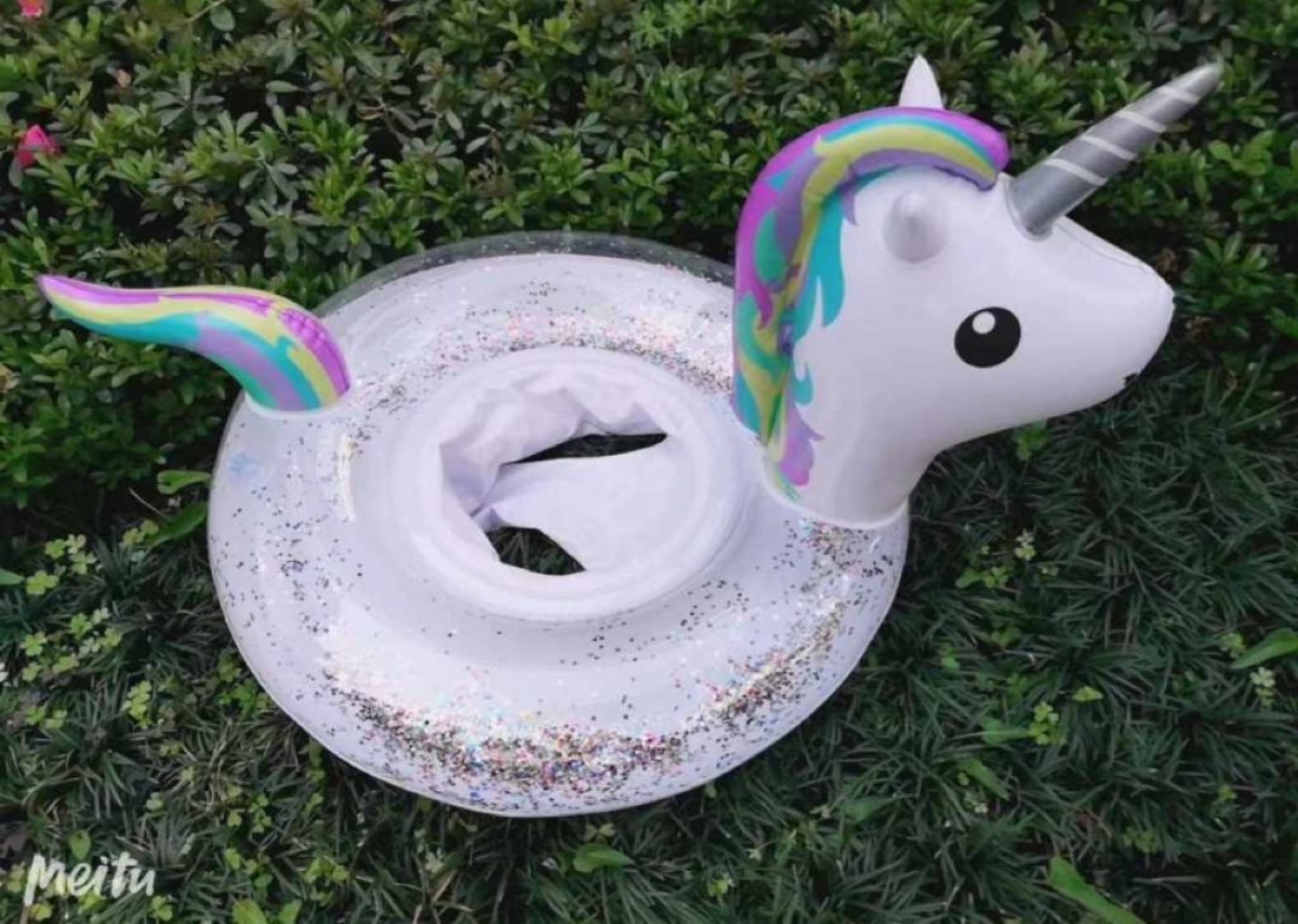 FLOTADOR OEM INFLABLE UNICORNIO ANILLO DE NATACIÓN 60X40CM - 2