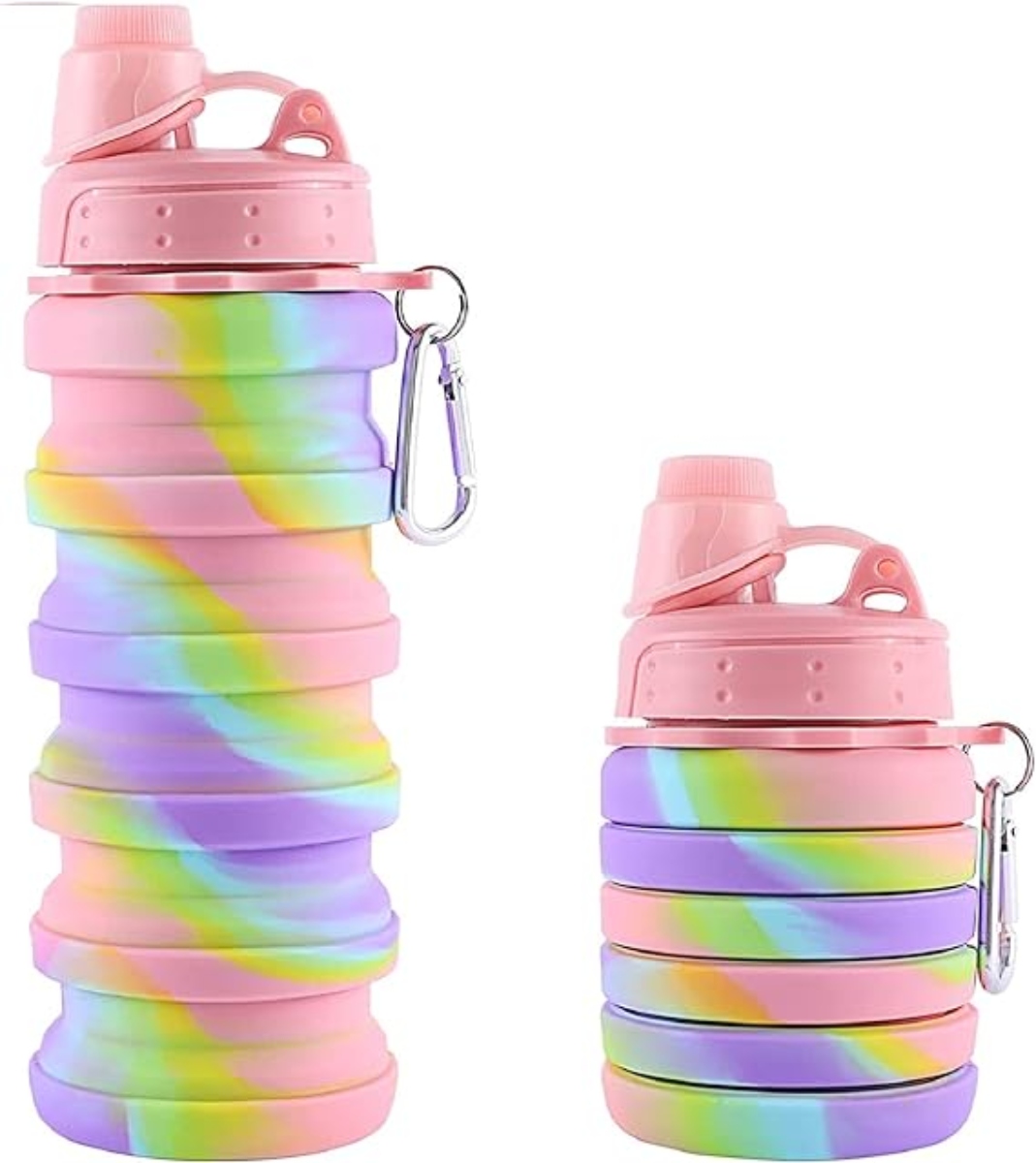 BOTELLA DE AGUA DEPORTIVA DE SILICONA PLEGABLE - 1