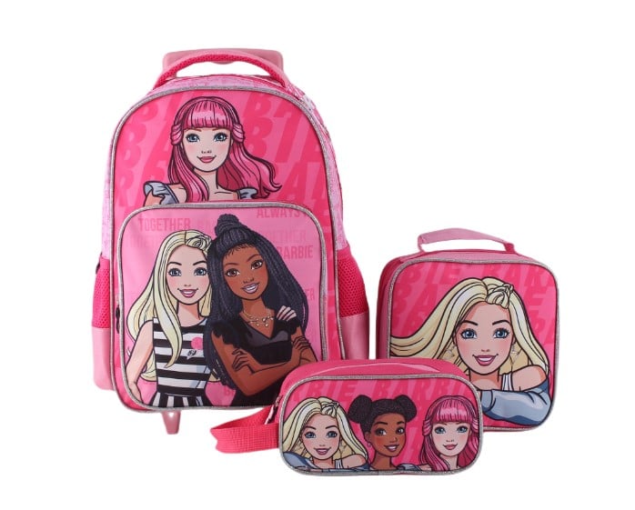MOCHILA ESCOLAR SET DE 3 PIEZAS (MOCHILA + ESTUCHE + LONCHERA) BARBIE - 1