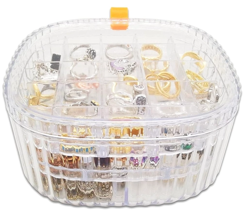 ORGANIZADOR JOYERO 3 NIVELES TRANSPARENTE LD-1003 - 1