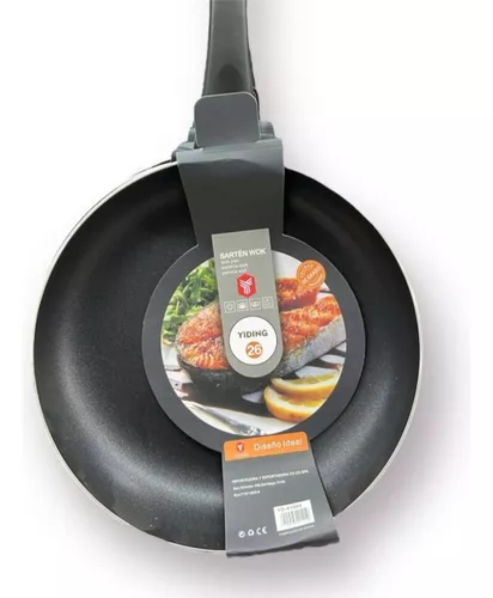 SARTÉN WOK DE 26 CM NEGRO ANTIADHERENTE - 1