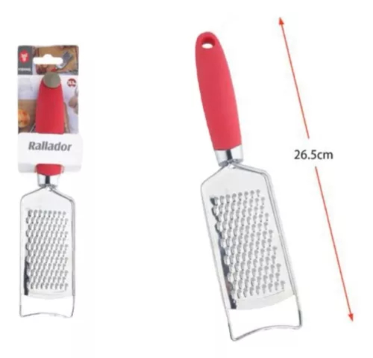 RALLADOR DE MANO DE QUESO MANGO SILICON 26,5CM - 2