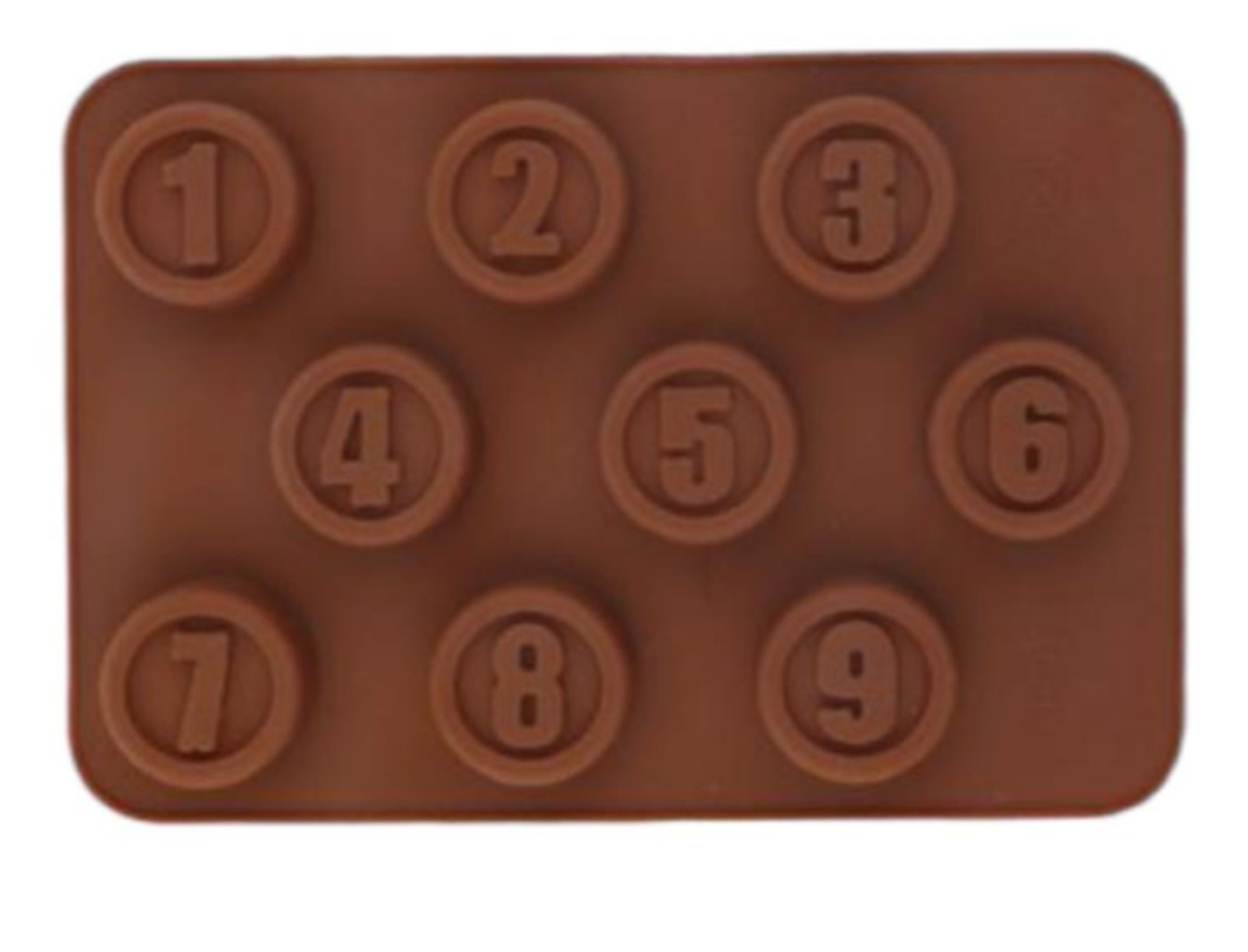 SET 03 MOLDES CHOCOLATE MOLDES DE SILICONA NÚMEROS - 2