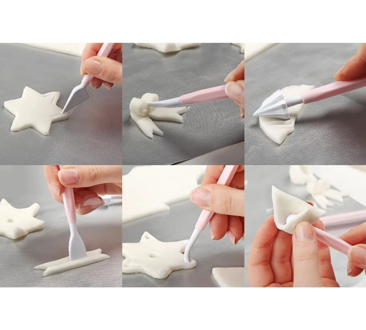 ESTECAS PARA REPOSTERÍA 5 PIEZAS DOBLE PUNTA MODELAR FONDANT - 2