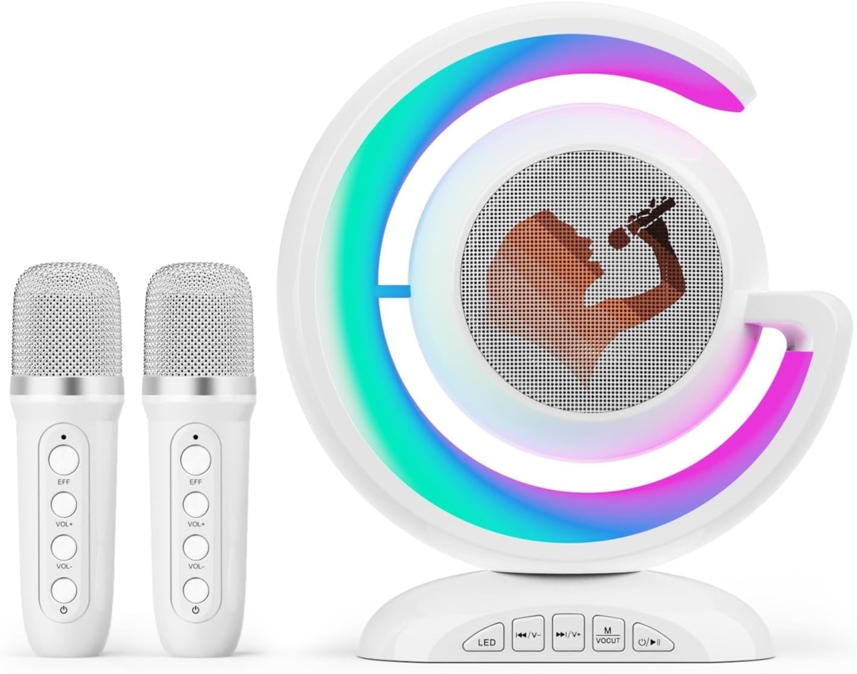 PARLANTE ALTAVOZ BLUETOOTH PORTÁTIL CON 2 MICRÓFONOS INALÁMBRICOS - 1