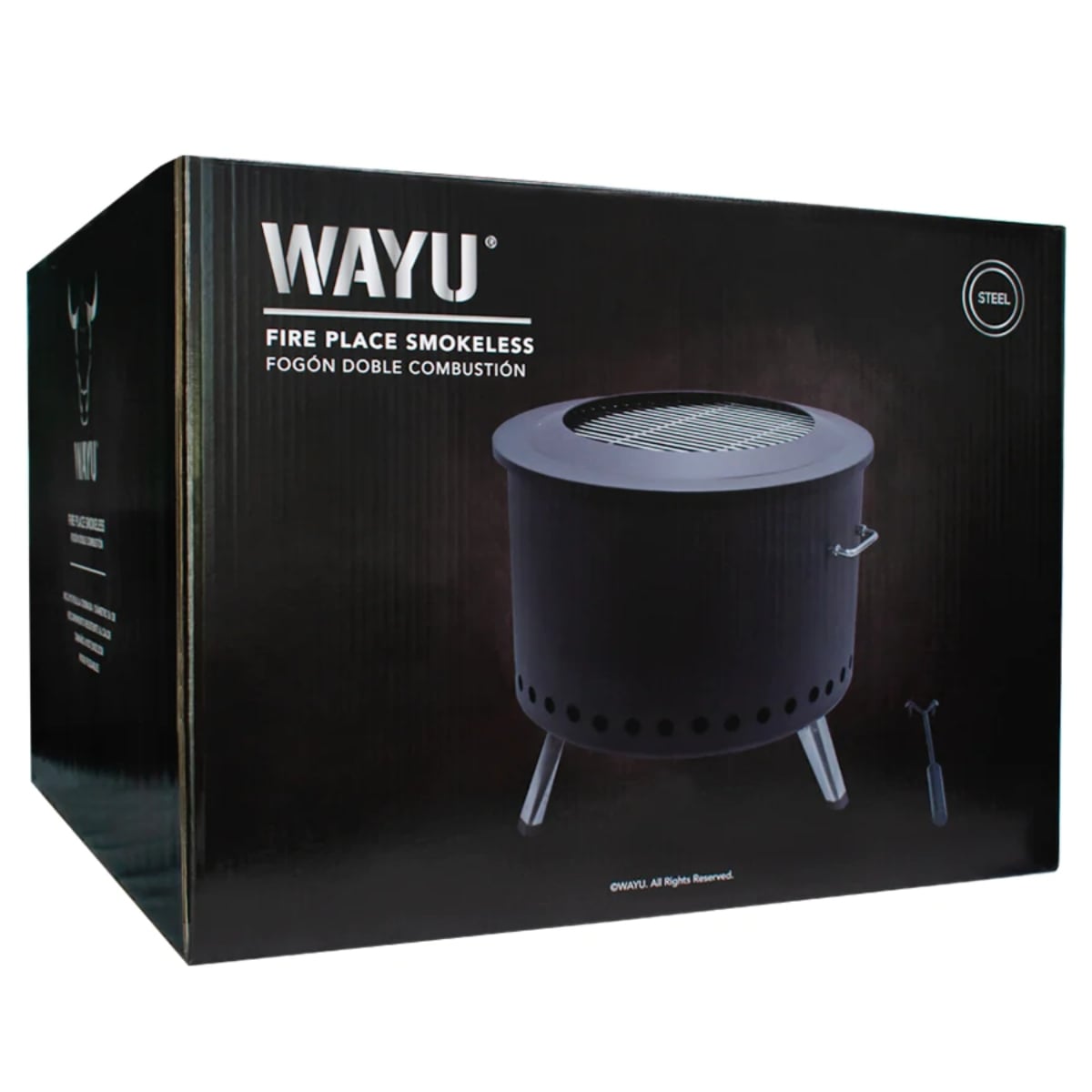 FOGÓN PARRILLERO SIN HUMO 55 CM WAYU NEGRO - 4