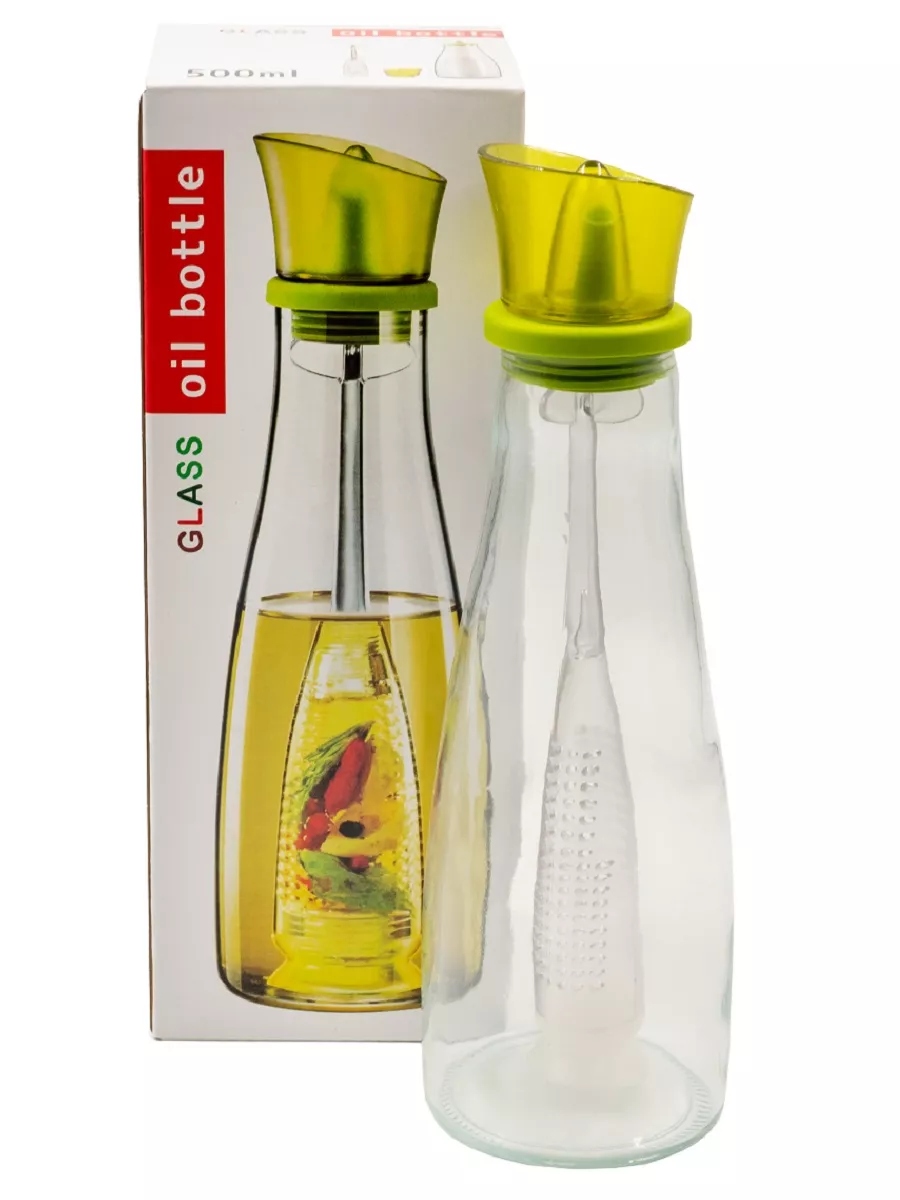 BOTELLA DOSIFICADOR PARA ACEITE DE OLIVA CON COLADOR 500 ML - 1