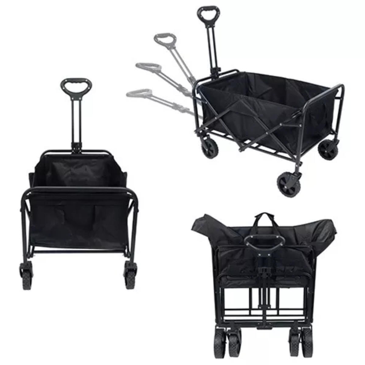 CARRO DE ARRASTRE PLEGABLE CAMPING COMPRAS PASEO MASCOTAS - 2