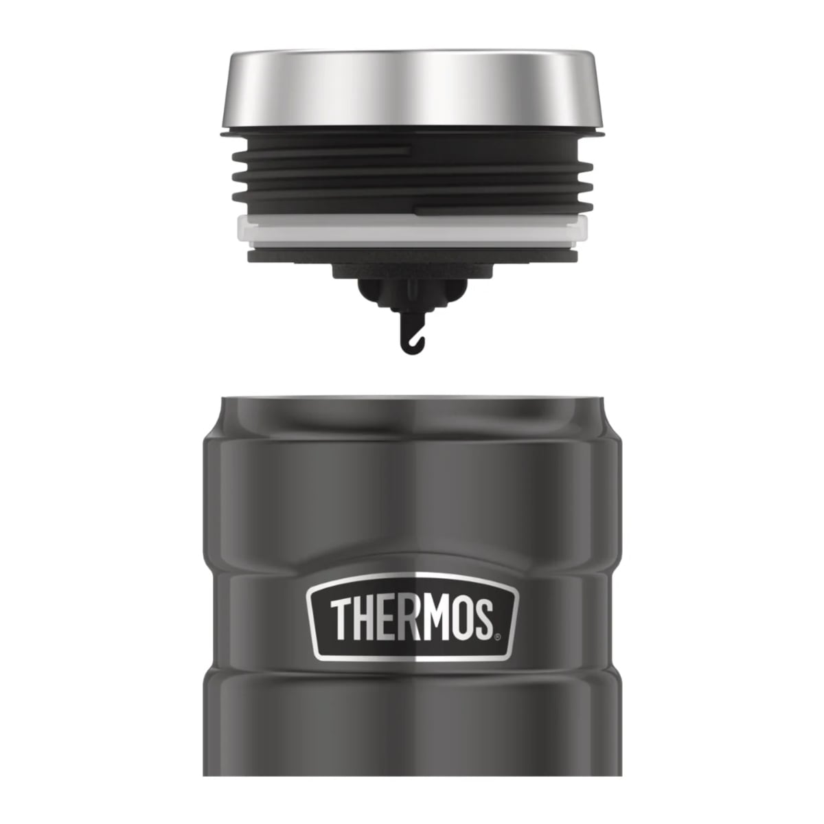 TERMO MUG 470ML KING ACERO INOXIDABLE GRIS - 2