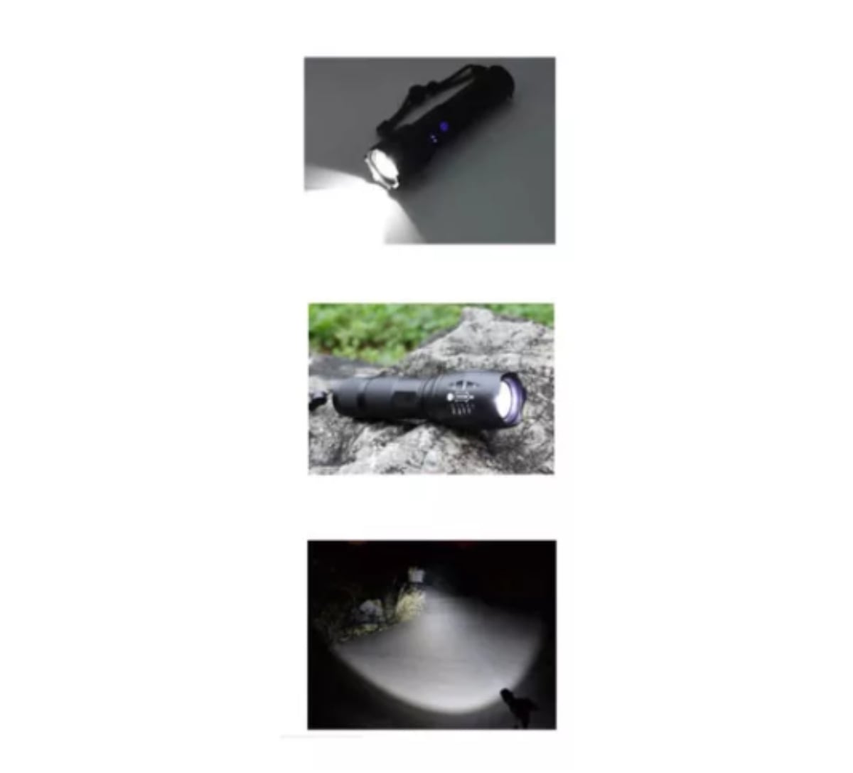 LINTERNA RECARGABLE USB LUZ FUERTE BL-1752 - 2