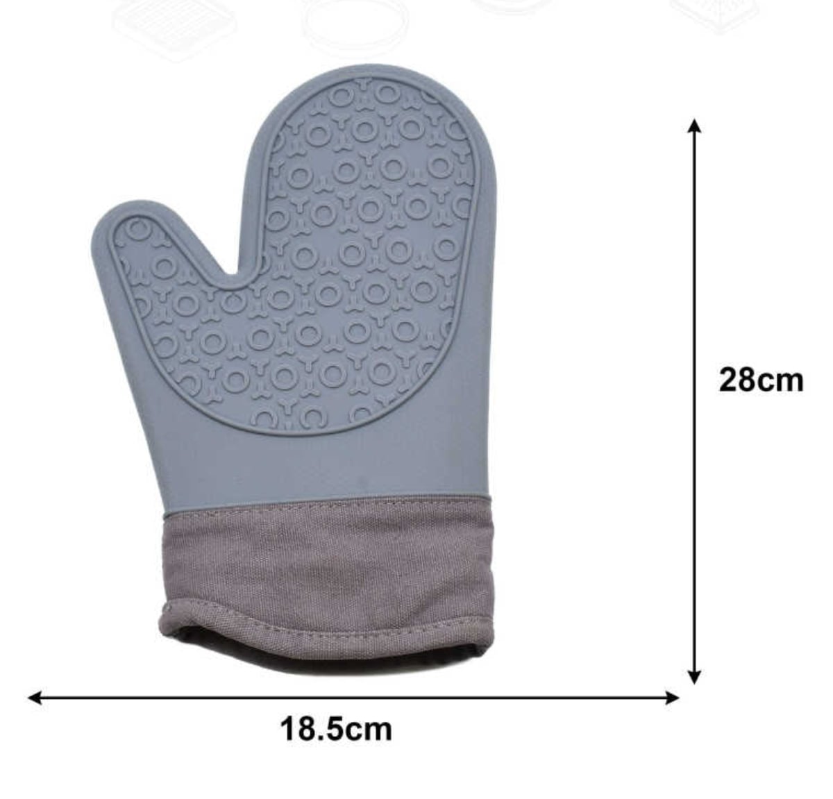GUANTES DE COCINA SILICON TEXTURIZADOS ANTIDESLIZANTES RESISTENTES AL CALOR - 3