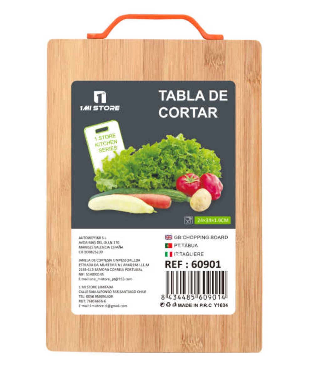 TABLA DE MADERA CON MANGO PARA PICAR CARNE Y VERDURAS - 1