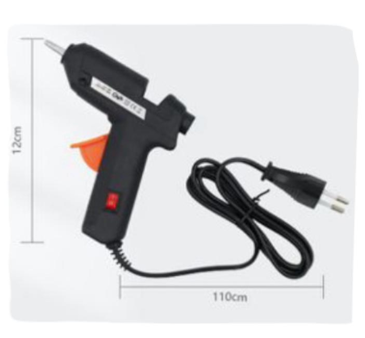 PISTOLA DE SILICONA CALIENTE 20W NEGRO - 2