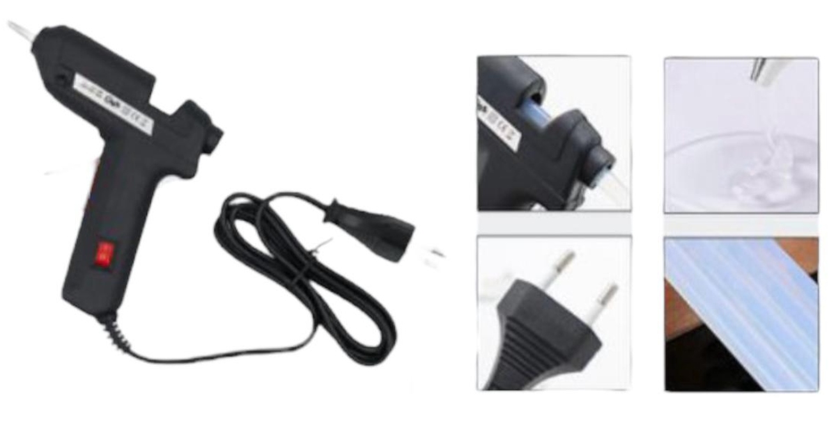 PISTOLA DE SILICONA CALIENTE 20W NEGRO - 3