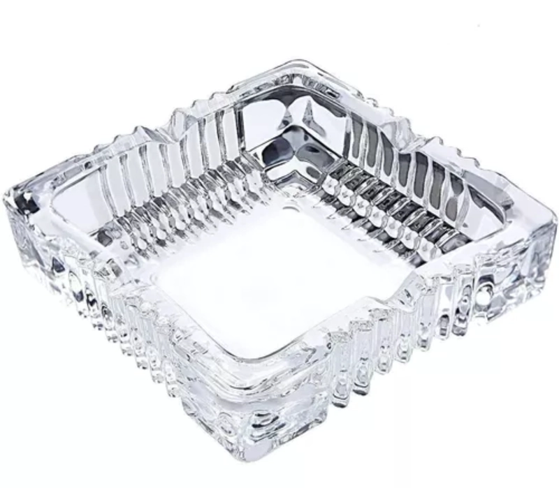 CENICERO DE CRISTAL CUADRADO VIDRIO REFORZADO - 1