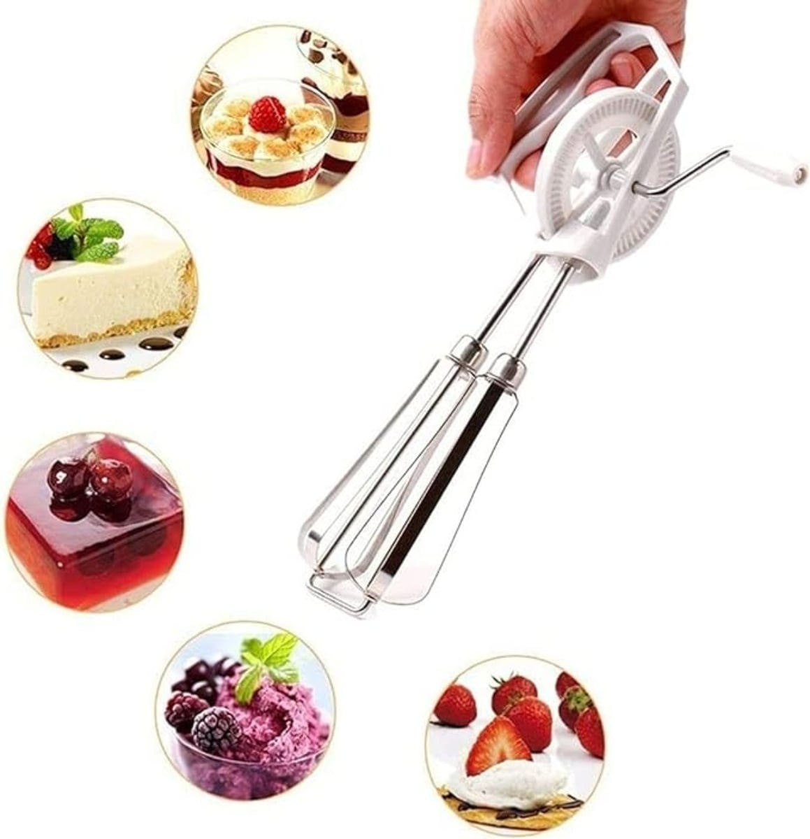 BATIDOR DE HUEVOS HERRAMIENTA UTENSILIO COCINA - 2