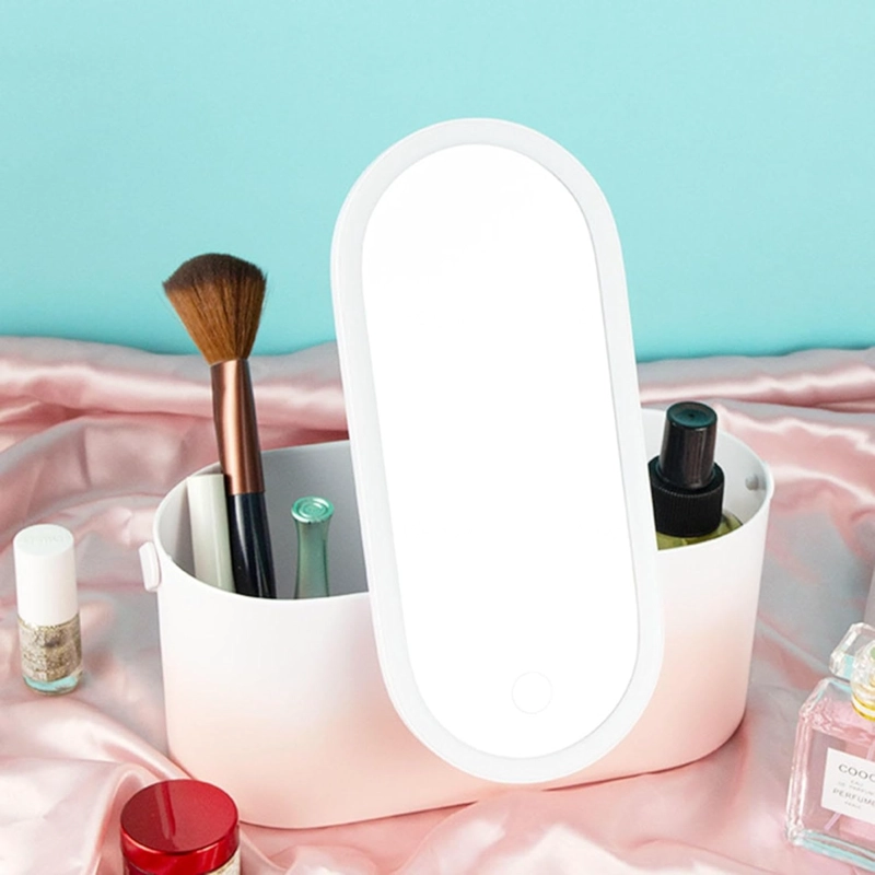 CAJA ORGANIZADOR DE MAQUILLAJE PORTÁTIL CON ESPEJO - 1