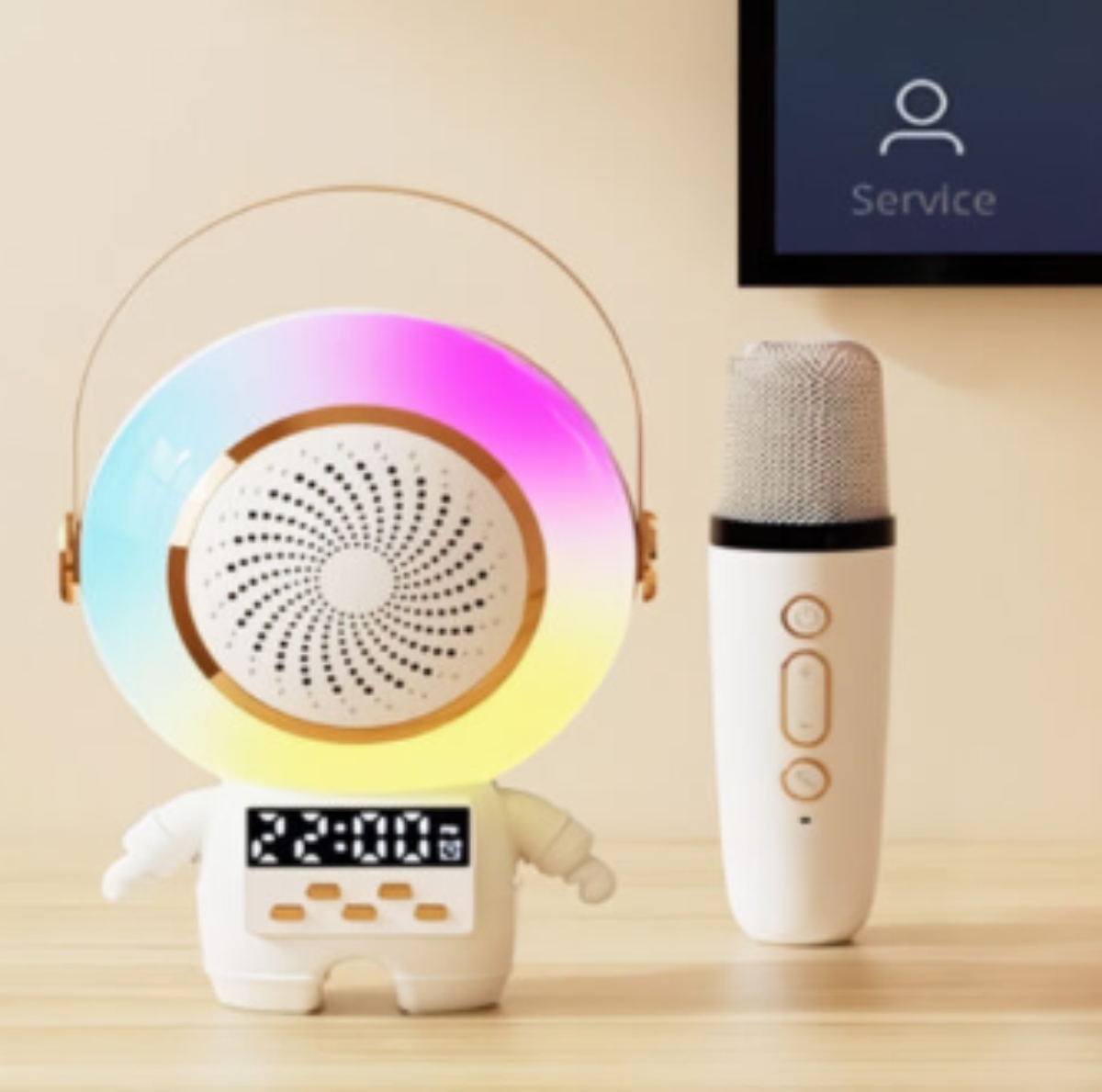 PARLANTE ALTAVOZ EN FORMA DE ASTRONAUTA CON MICRÓFONO - 2