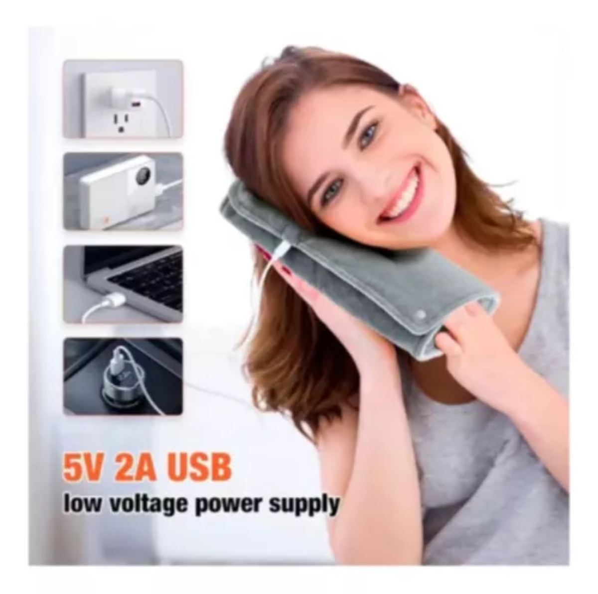 ALMOHADILLA MANTA CALIENTA CUERPO 5V 2A USB - 2