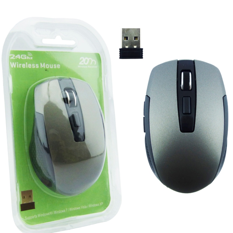 MOUSE INALÁMBRICO 1600 DPI ALCANCE HASTA 20 MTS A 2.4 GHZ A PILA - 4