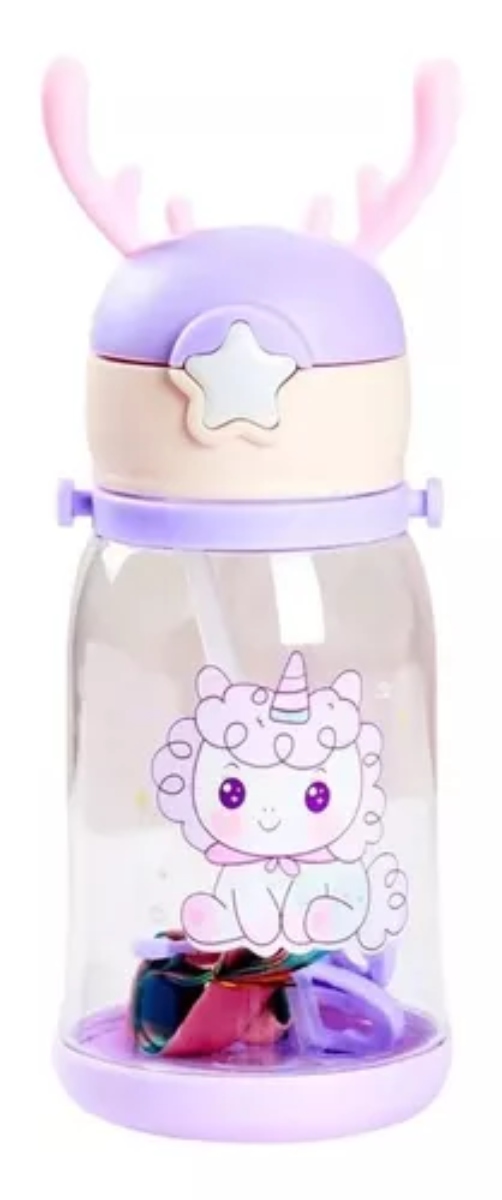 BOTELLA VASO AGUA INFANTIL PARA NIÑOS CON CORREA - 2