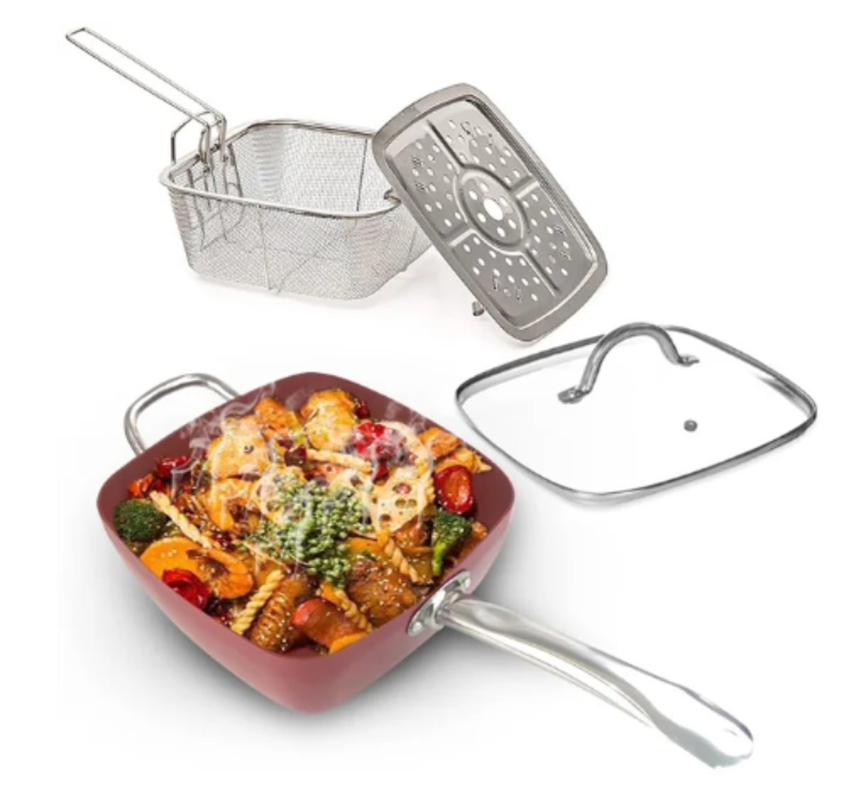 JUEGO DE SARTEN ANTIADHERENTE 9 PIEZAS Y UTENSILIOS DE COCINA - 2